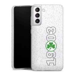 Silikon Glitter Case transparent-silber