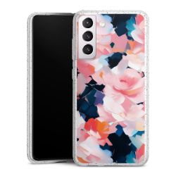 Silikon Glitter Case transparent-silber