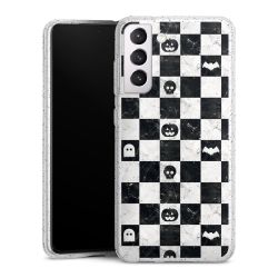 Silikon Glitter Case transparent-silber