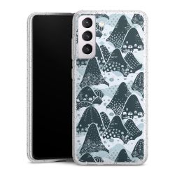 Silikon Glitter Case transparent-silber