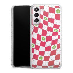 Silikon Glitter Case transparent-silber