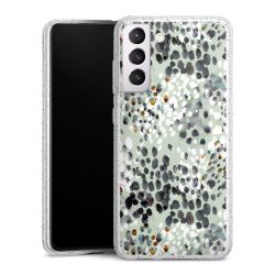 Silikon Glitter Case transparent-silber