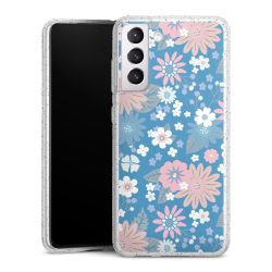 Silikon Glitter Case transparent-silber
