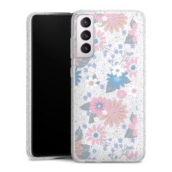 Silikon Glitter Case transparent-silber