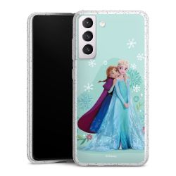 Silikon Glitter Case transparent-silber