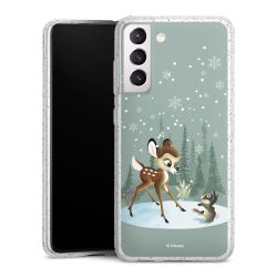 Silikon Glitter Case transparent-silber