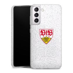 Silikon Glitter Case transparent-silber