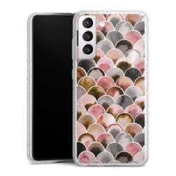 Silikon Glitter Case transparent-silber