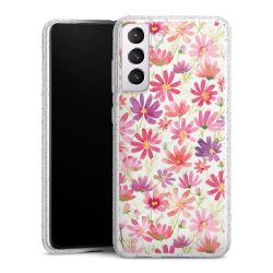 Silikon Glitter Case transparent-silber