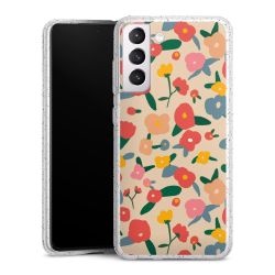 Silikon Glitter Case transparent-silber