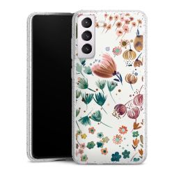 Silikon Glitter Case transparent-silber