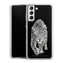 Silikon Glitter Case transparent-silber