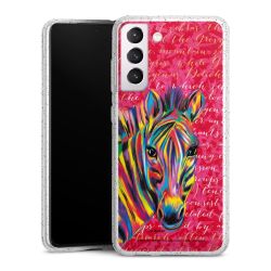 Silikon Glitter Case transparent-silber