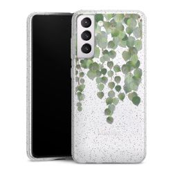 Silikon Glitter Case transparent-silber