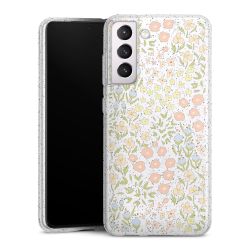 Silikon Glitter Case transparent-silber
