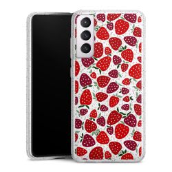 Silikon Glitter Case transparent-silber