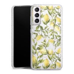 Silikon Glitter Case transparent-silber