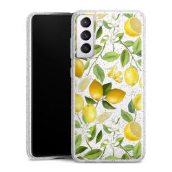 Silikon Glitter Case transparent-silber