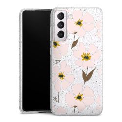 Silikon Glitter Case transparent-silber