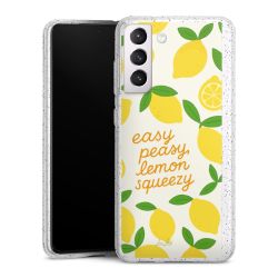 Silikon Glitter Case transparent-silber