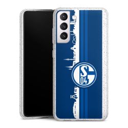 Silikon Glitter Case transparent-silber