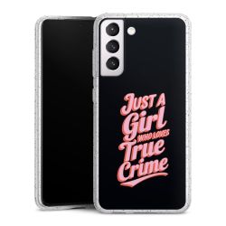 Silikon Glitter Case transparent-silber