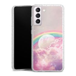 Silikon Glitter Case transparent-silber