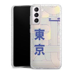 Silikon Glitter Case transparent-silber