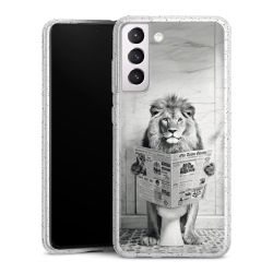 Silikon Glitter Case transparent-silber