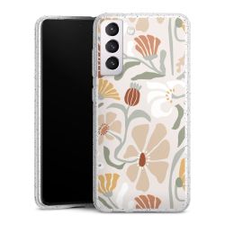 Silikon Glitter Case transparent-silber