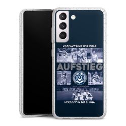 Silikon Glitter Case transparent-silber