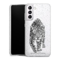 Silikon Glitter Case transparent-silber