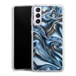 Silikon Glitter Case transparent-silber