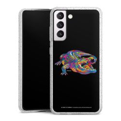 Silikon Glitter Case transparent-silber