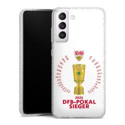 Silikon Glitter Case transparent-silber