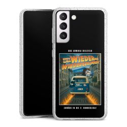 Silikon Glitter Case transparent-silber