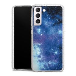 Silikon Glitter Case transparent-silber