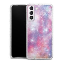 Silikon Glitter Case transparent-silber