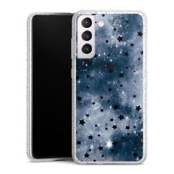 Silikon Glitter Case transparent-silber