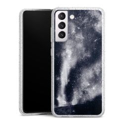 Silikon Glitter Case transparent-silber