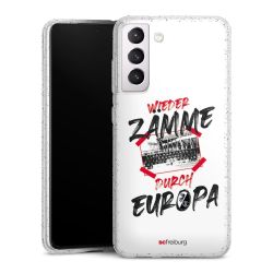 Silikon Glitter Case transparent-silber