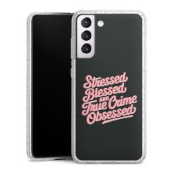 Silikon Glitter Case transparent-silber