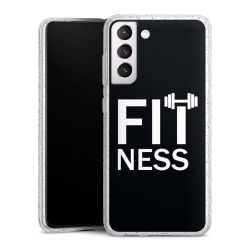 Silikon Glitter Case transparent-silber