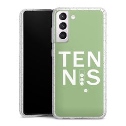 Silikon Glitter Case transparent-silber