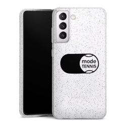 Silikon Glitter Case transparent-silber