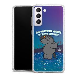 Silikon Glitter Case transparent-silber