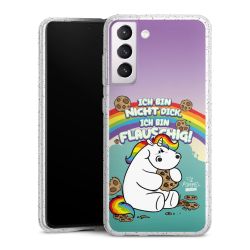 Silikon Glitter Case transparent-silber