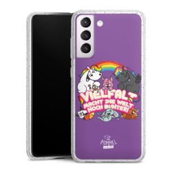 Silikon Glitter Case transparent-silber