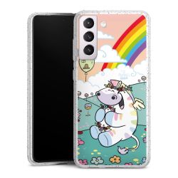 Silikon Glitter Case transparent-silber