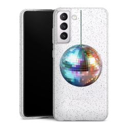 Silikon Glitter Case transparent-silber